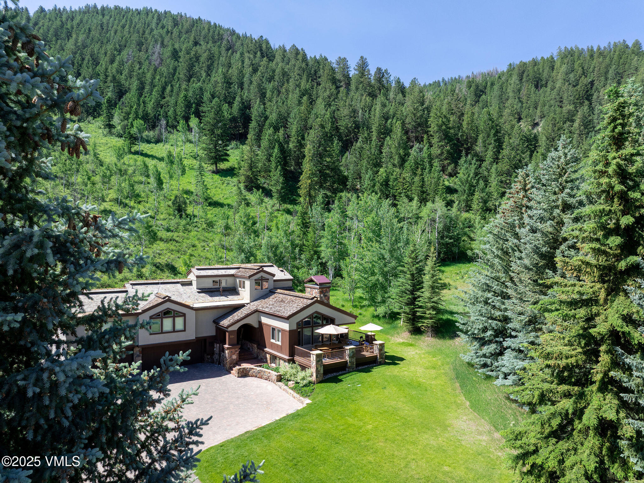 51 Hillside Court Edwards, CO 81632 - Photo 31 of 39 an aerial view of a house with swimming pool and green space