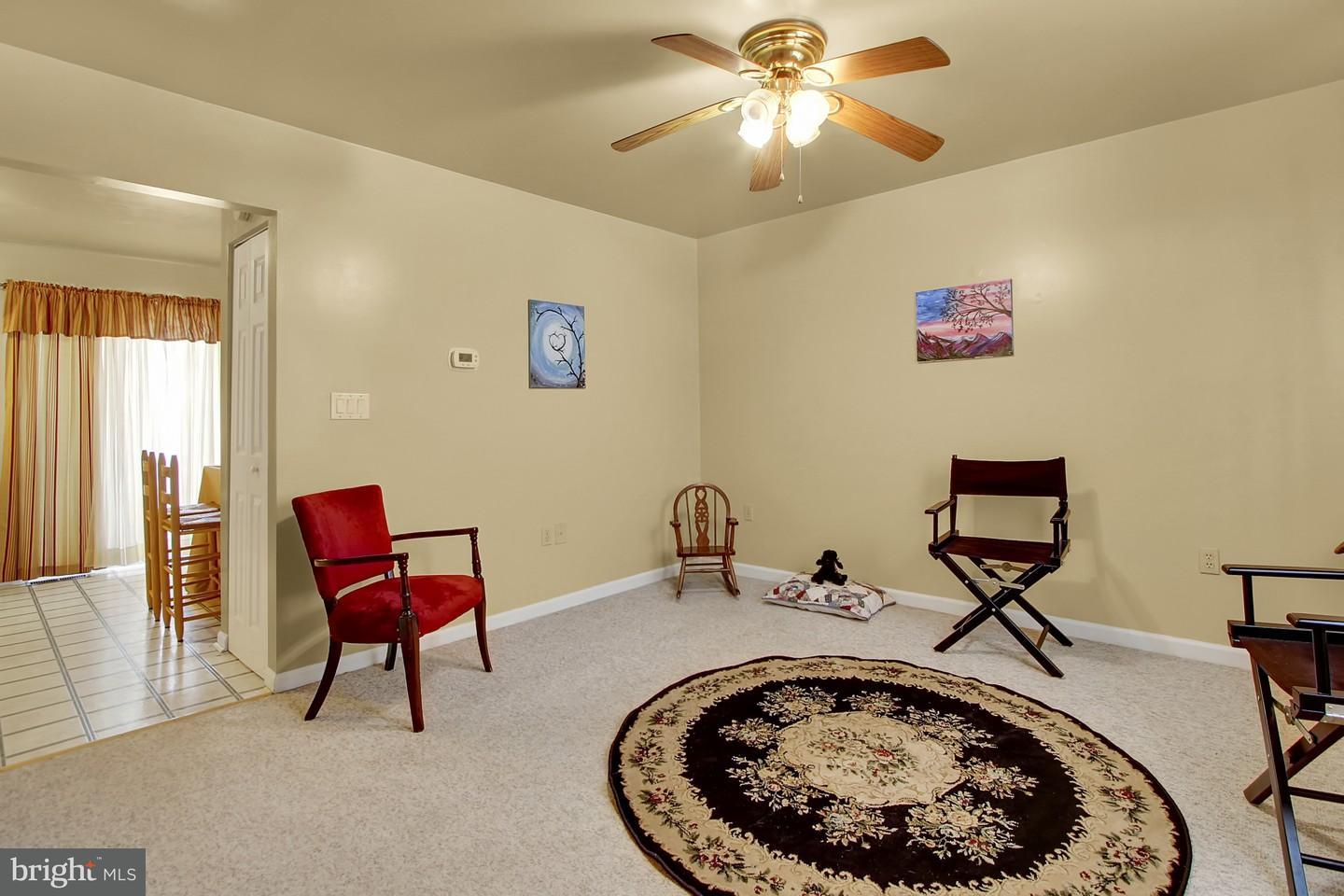 Entry looking into the Living Room and Dining Area
