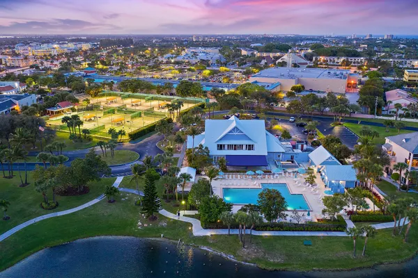 an aerial view of multiple house