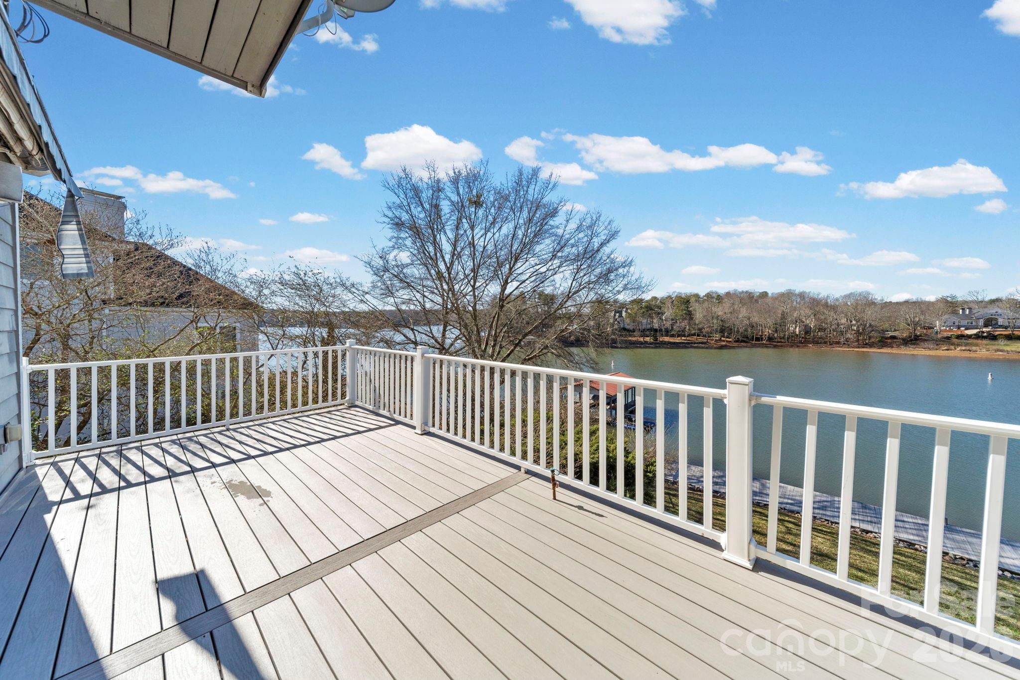 529 Catspaw Road Statesville, NC 28677 - Photo 27 of 48 a view of deck with wooden floor and fence with a bench