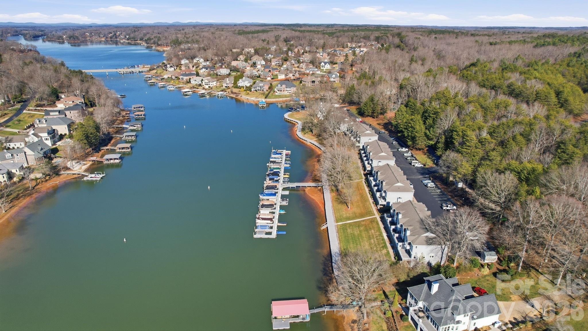 529 Catspaw Road Statesville, NC 28677 - Photo 36 of 48 an aerial view of a house with a lake view