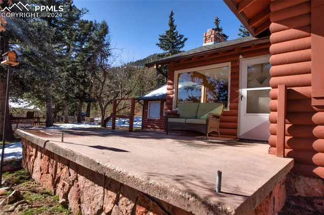 a view of a house with a patio