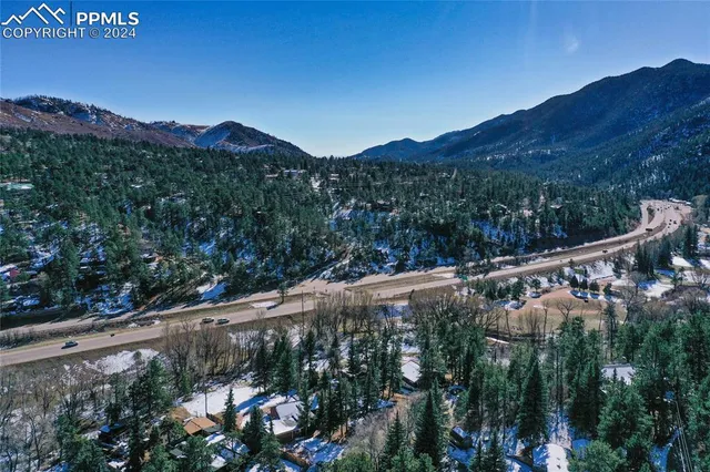 a view of city and mountain