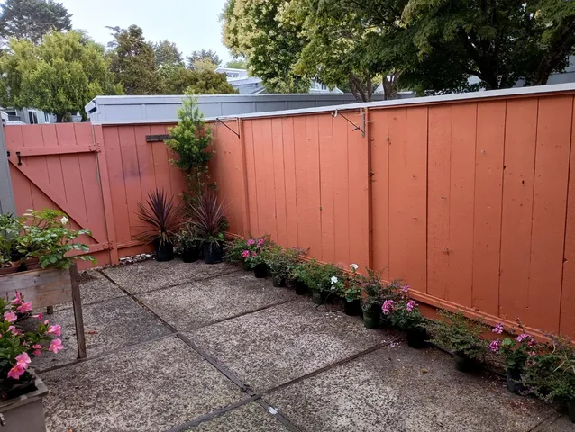 a living room with a shelf