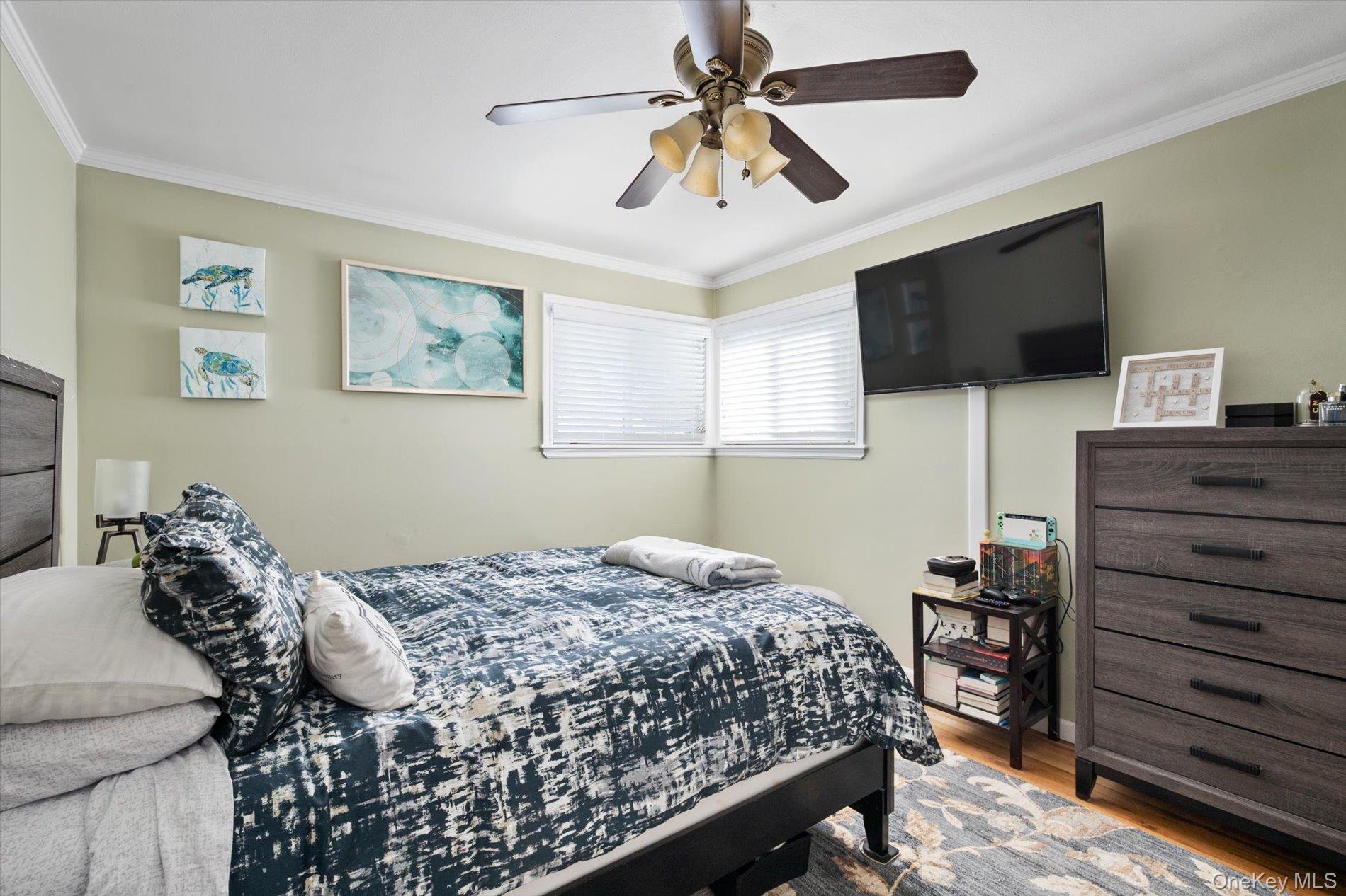 249 Hampton Road West Babylon, NY 11704 - Photo 14 of 22 a bedroom with a bed and a flat screen tv