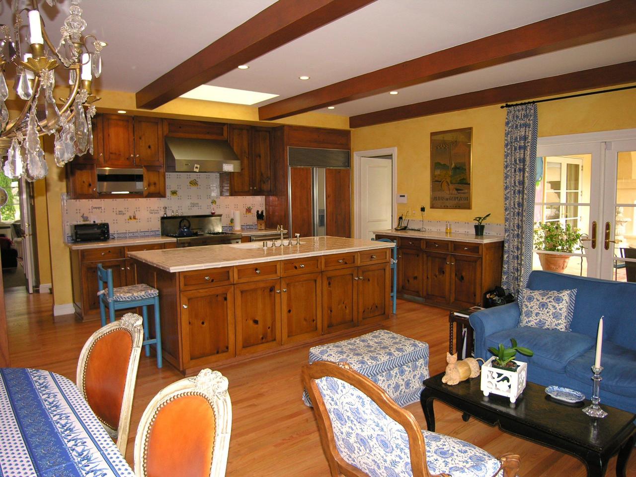 640 Ashley Road Montecito, CA 93108 - Photo 5 of 14 a open kitchen with stainless steel appliances granite countertop a stove a sink dishwasher and cabinets with wooden floor