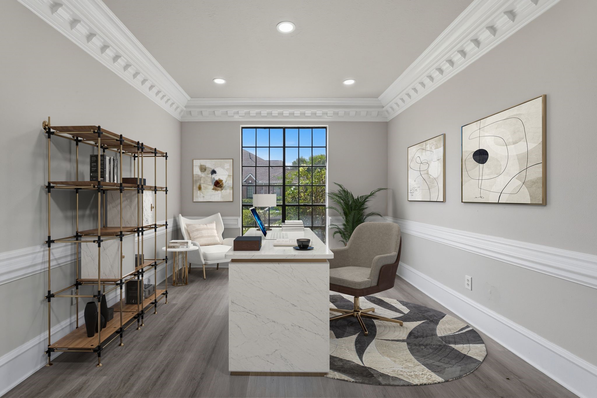 7611 Naremore Drive Spring, TX 77379 - Photo 9 of 48 The Double Crown Molding give a sophisticated feel to everyroom!*Virtually Staged*