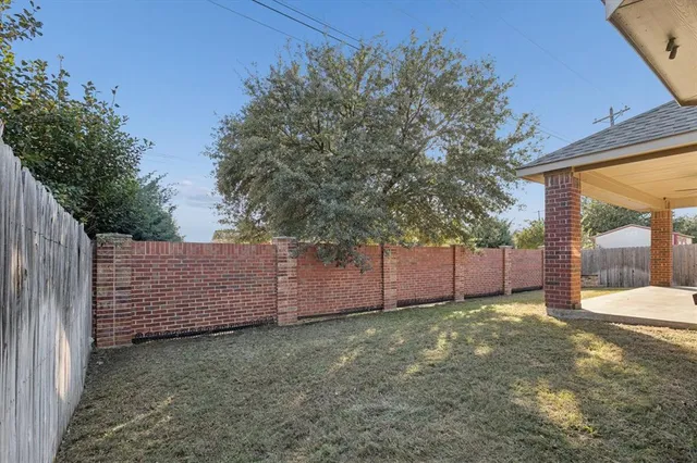 a view of a backyard