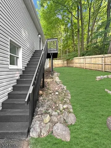 a view of a backyard with of garden