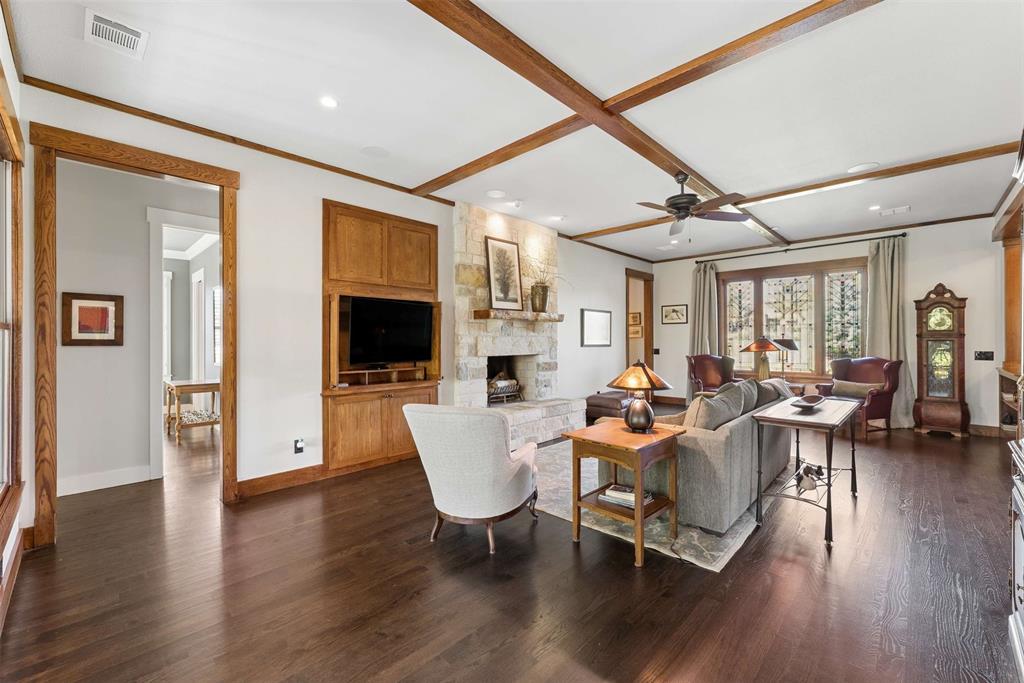 7430 Dawn Avenue Pilot Point, TX 76258 - Photo 7 of 39 a living room with furniture flat screen tv and wooden floor