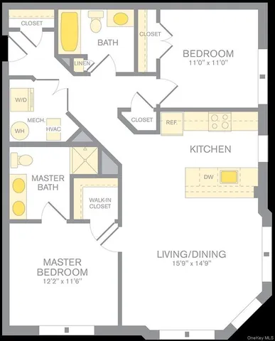 a front view of a building