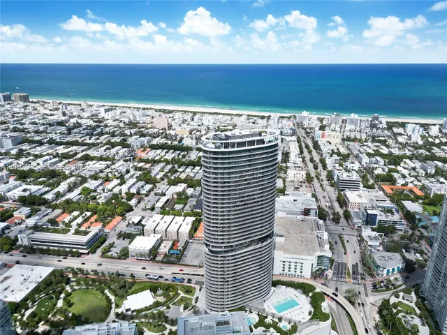 a view of a lake in middle of the town
