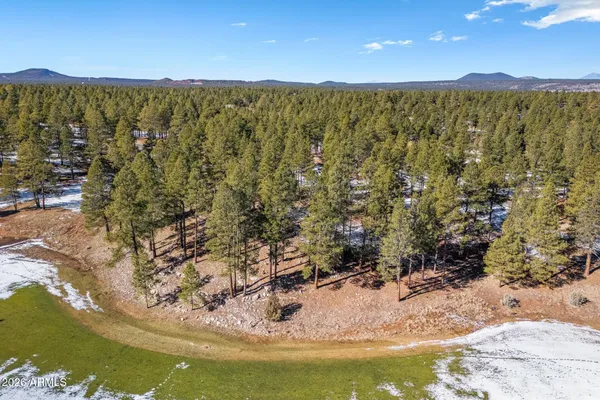 a view of a lake with a mountain in the background