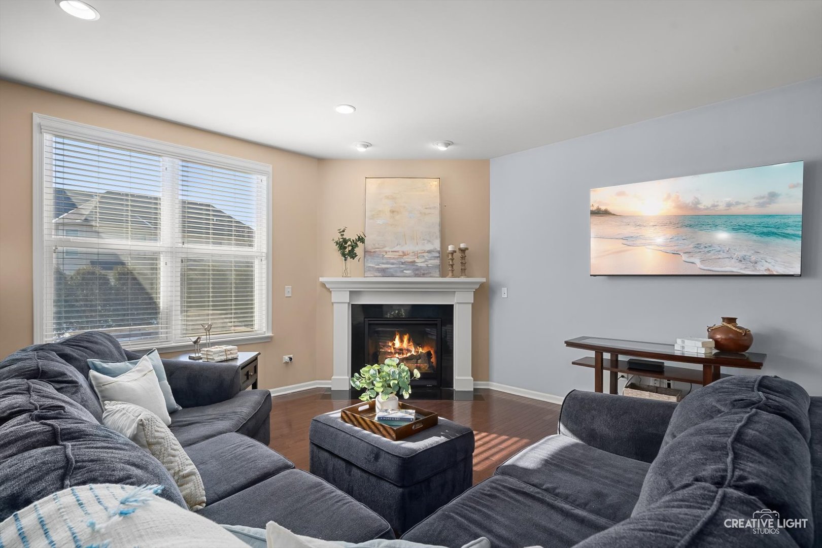 5332 Cedar Drive Naperville, IL 60564 - Photo 10 of 56 a living room with furniture and a fireplace