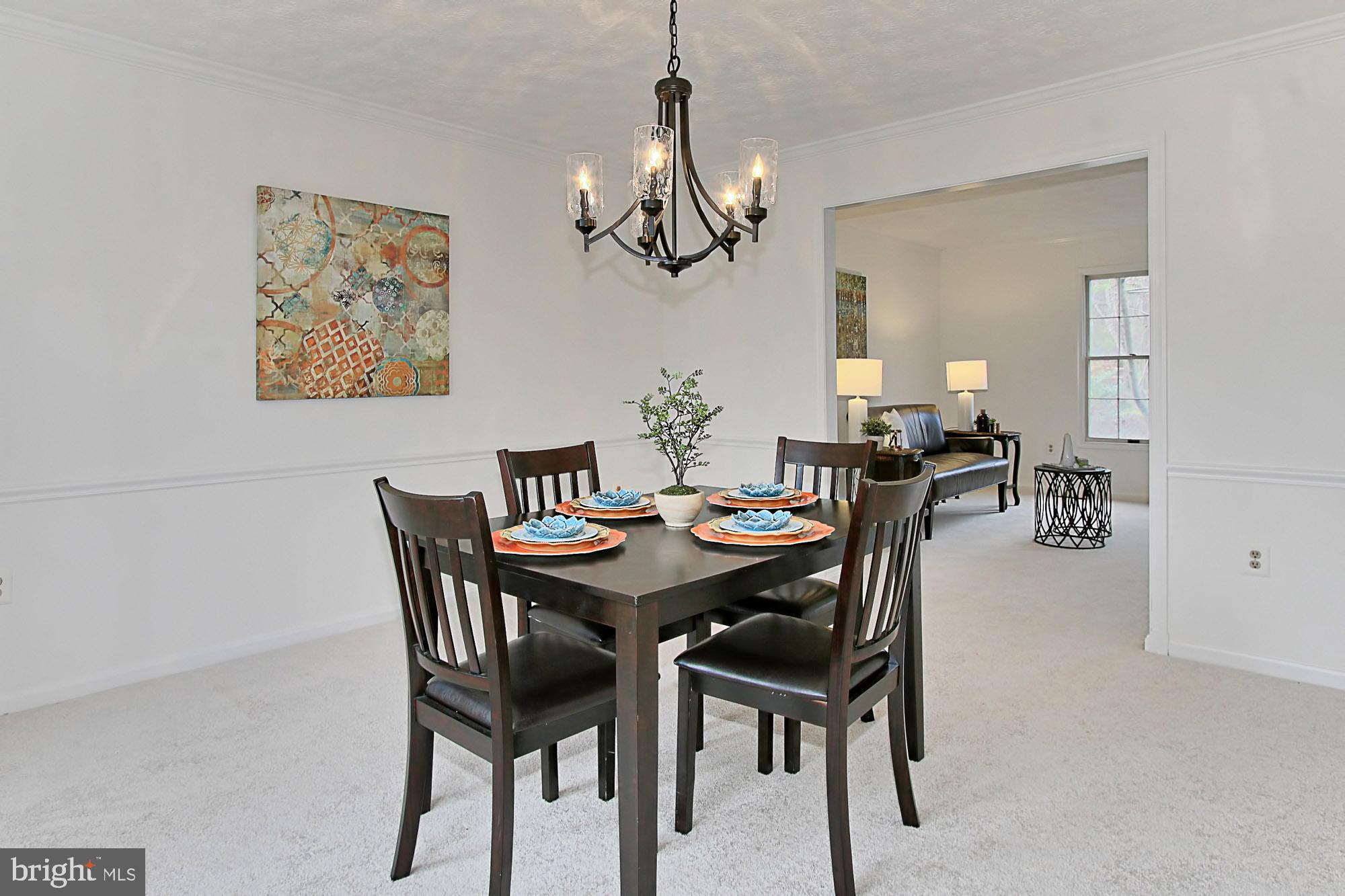 2211 Quartermaster Lane Reston, VA 20191 - Photo 5 of 49 Gorgeous New Chandelier in the Dining Room!