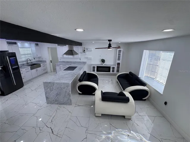 a view of a white house