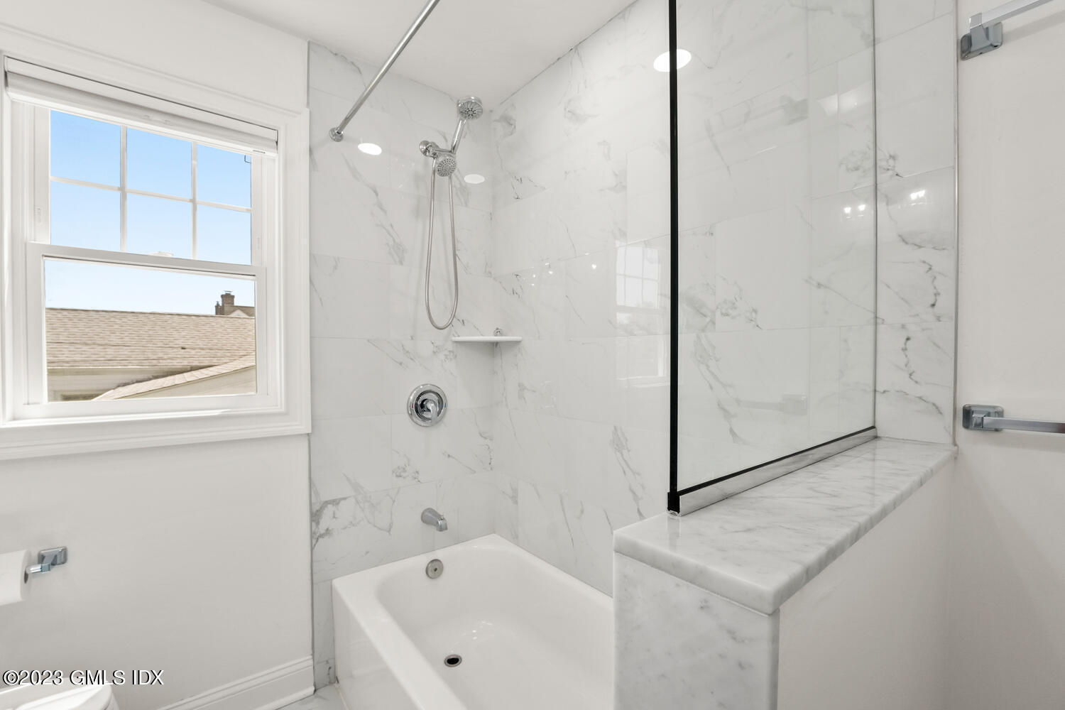 36 Sheep Hill Road Riverside, CT 06878 - Photo 17 of 37 a bathroom with a bathtub and a shower