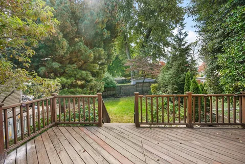 a view of wooden deck