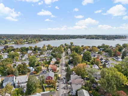 an aerial view of multiple house