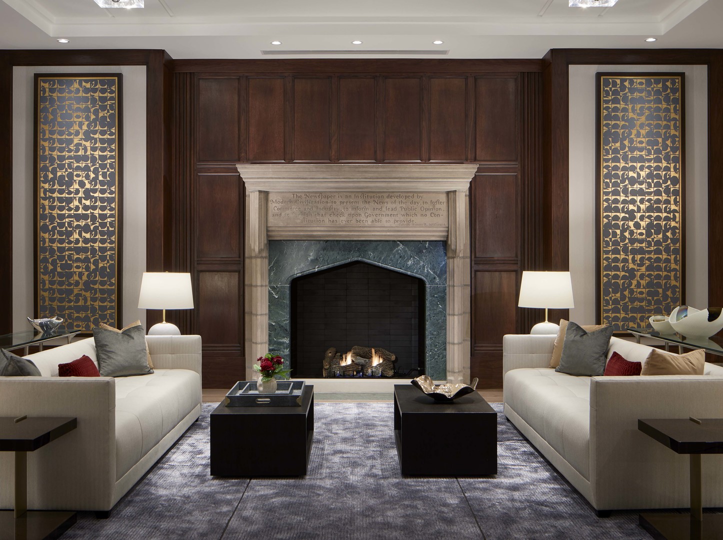 435 North Michigan Avenue, Unit 2103 Chicago, IL 60611 - Photo 21 of 41 a living room with furniture and a fireplace