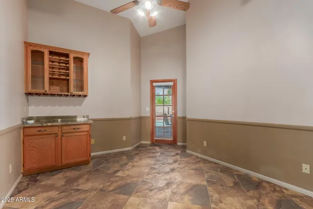 a view of a kitchen with a sink