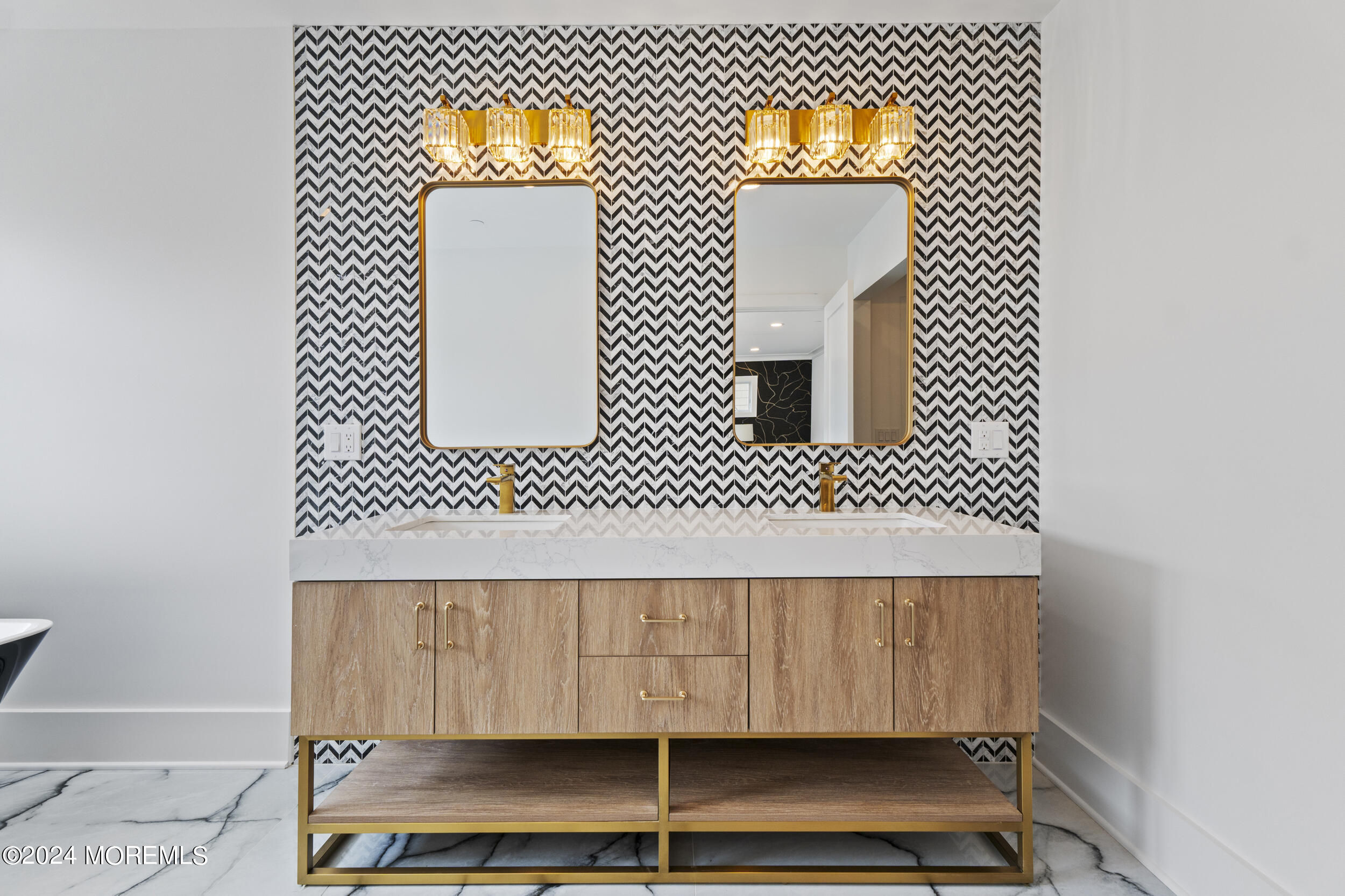 40 Seaview Avenue, Unit A Long Branch, NJ 07740 - Photo 44 of 62 a bathroom with a sink and a mirror