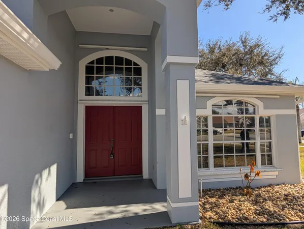 a view of front door of house