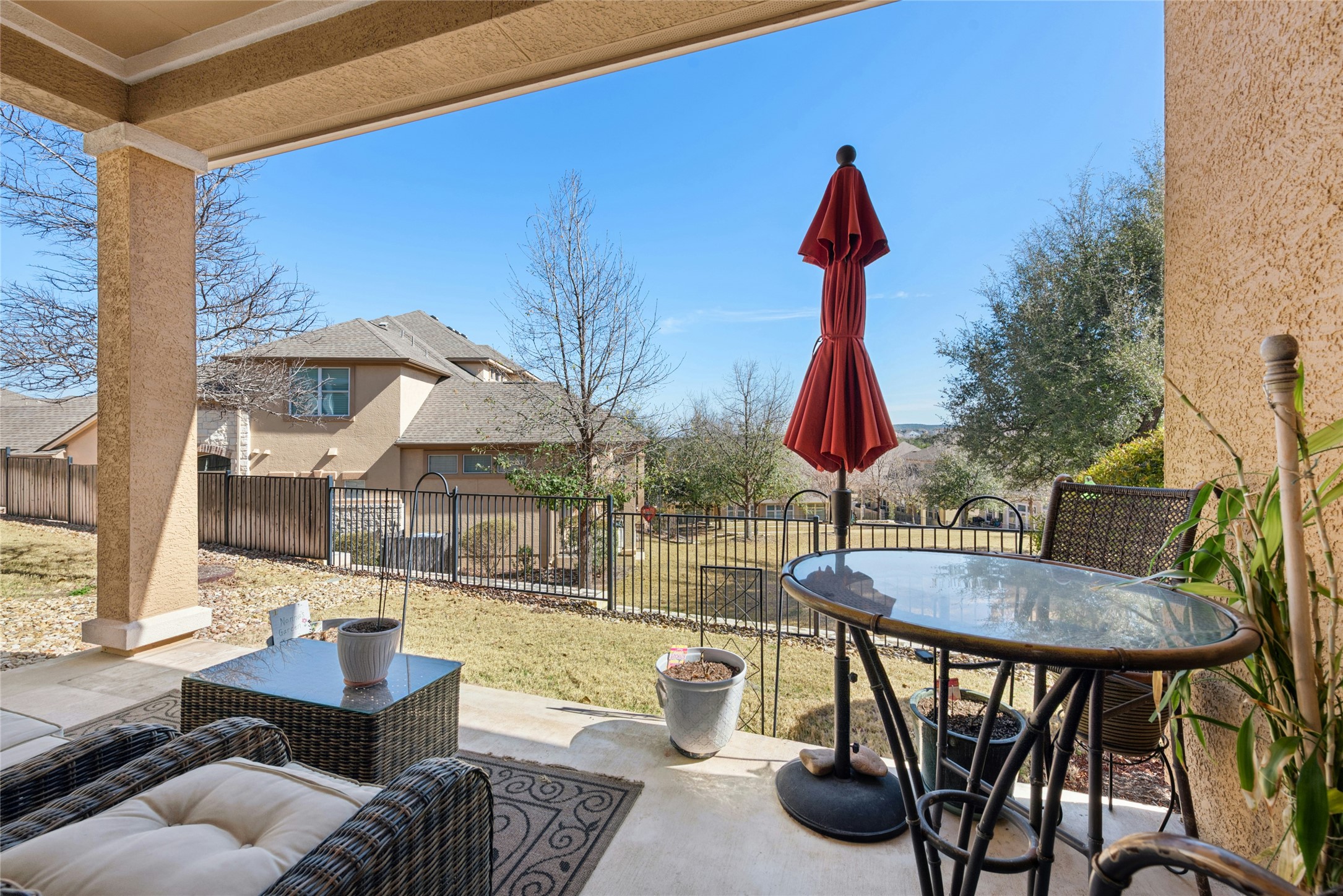 116 Evolutions Path Lakeway, TX 78738 - Photo 29 of 34 Fenced backyard with a patio and outdoor dining space