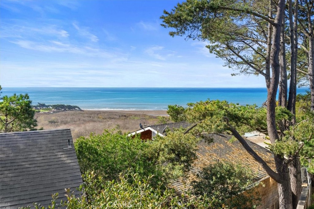 498 Croyden Lane Cambria, CA 93428 - Photo 25 of 68 an aerial view of a houses with a yard and lake view