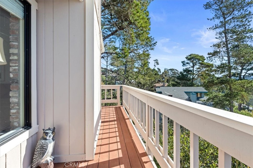 498 Croyden Lane Cambria, CA 93428 - Photo 51 of 68 a view of a balcony with wooden floor