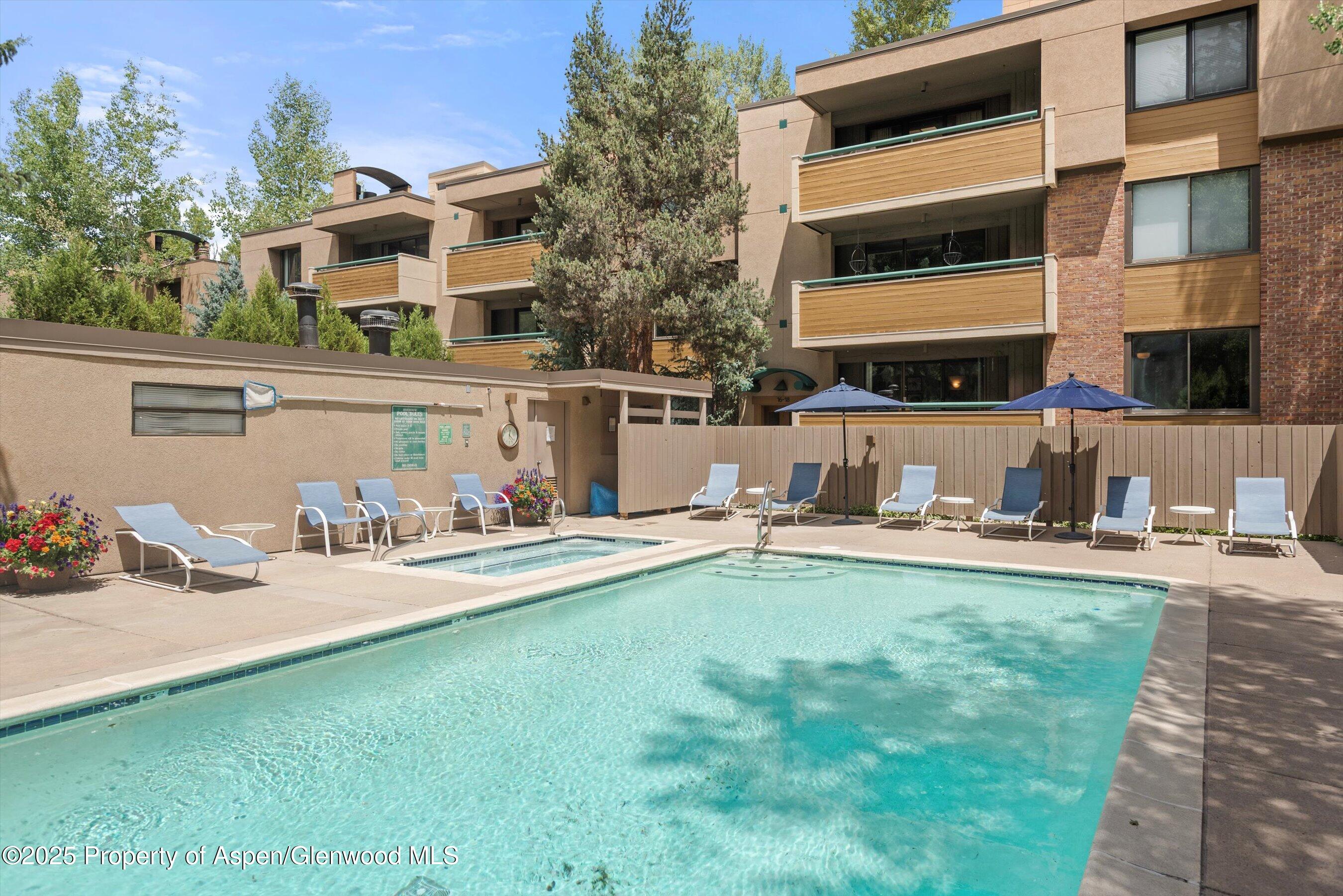 1024 East Hopkins Avenue, Unit 16 Aspen, CO 81611 - Photo 17 of 20 Pool just steps away