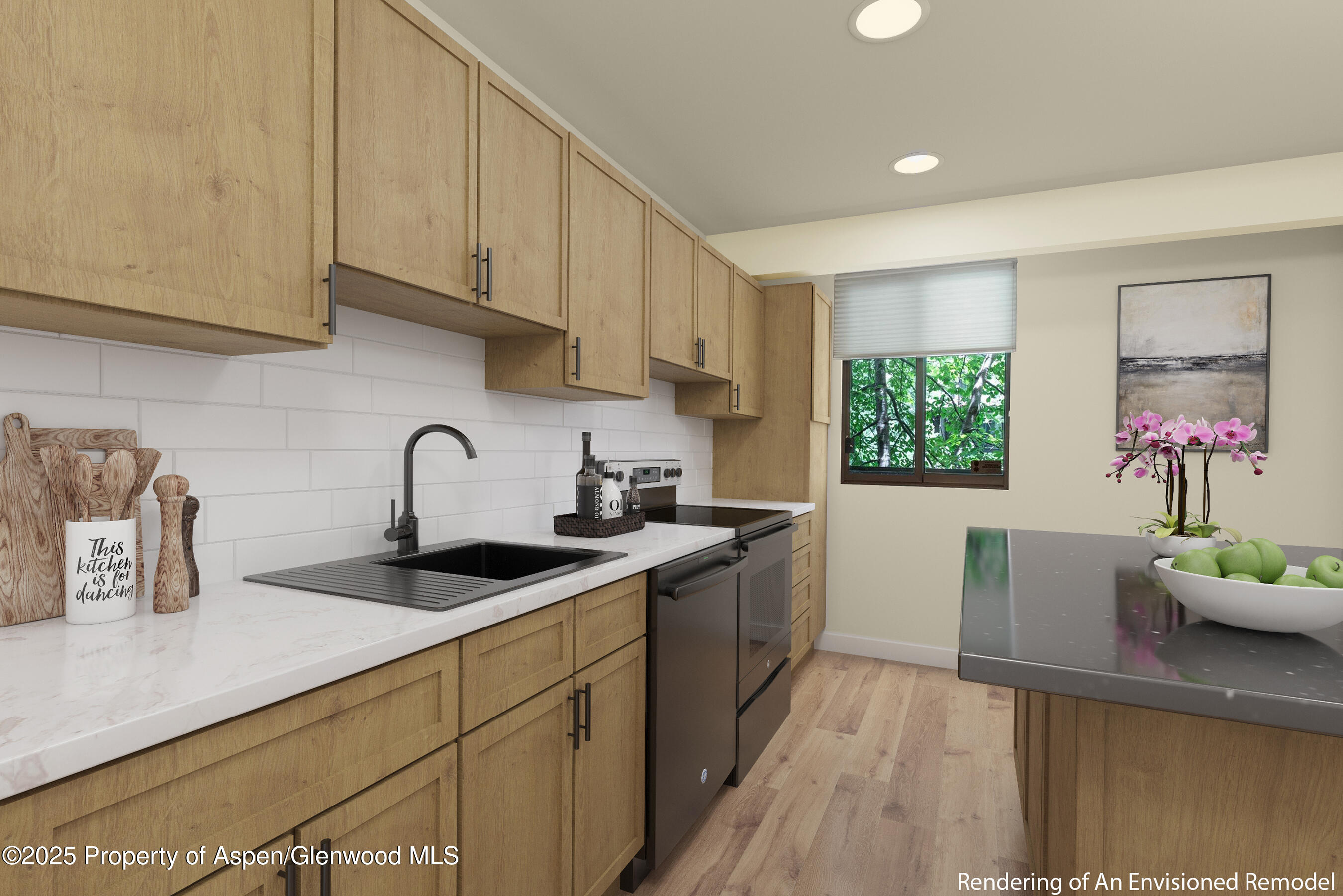 1024 East Hopkins Avenue, Unit 16 Aspen, CO 81611 - Photo 7 of 20 Virtual Rendering of Possible Kitchen