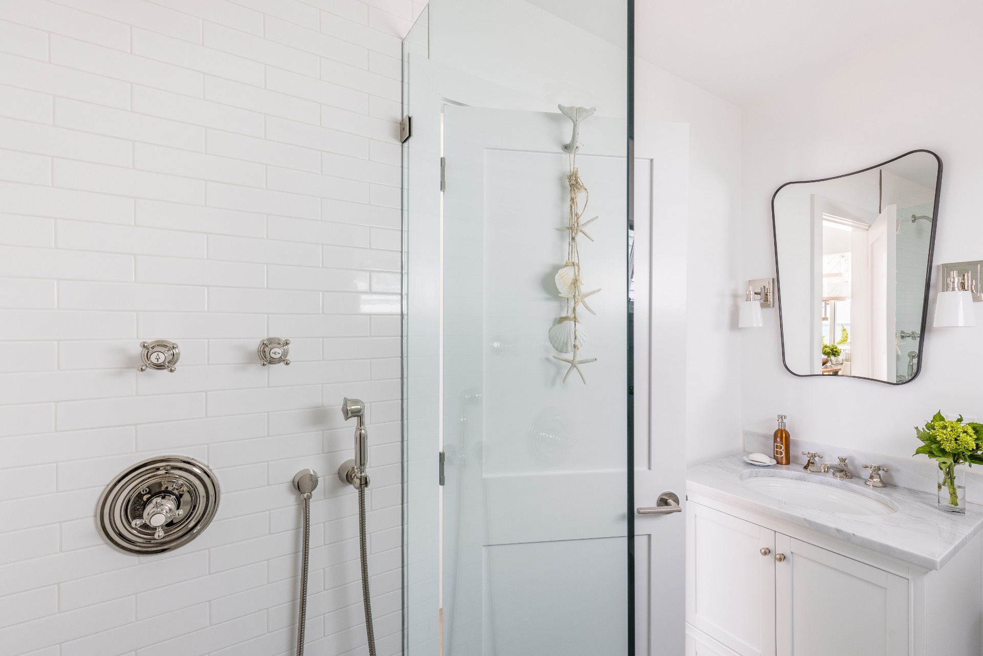 35 Hampton Road Sag Harbor, NY 11963 - Photo 20 of 27 a view of bathroom with shower and mirror