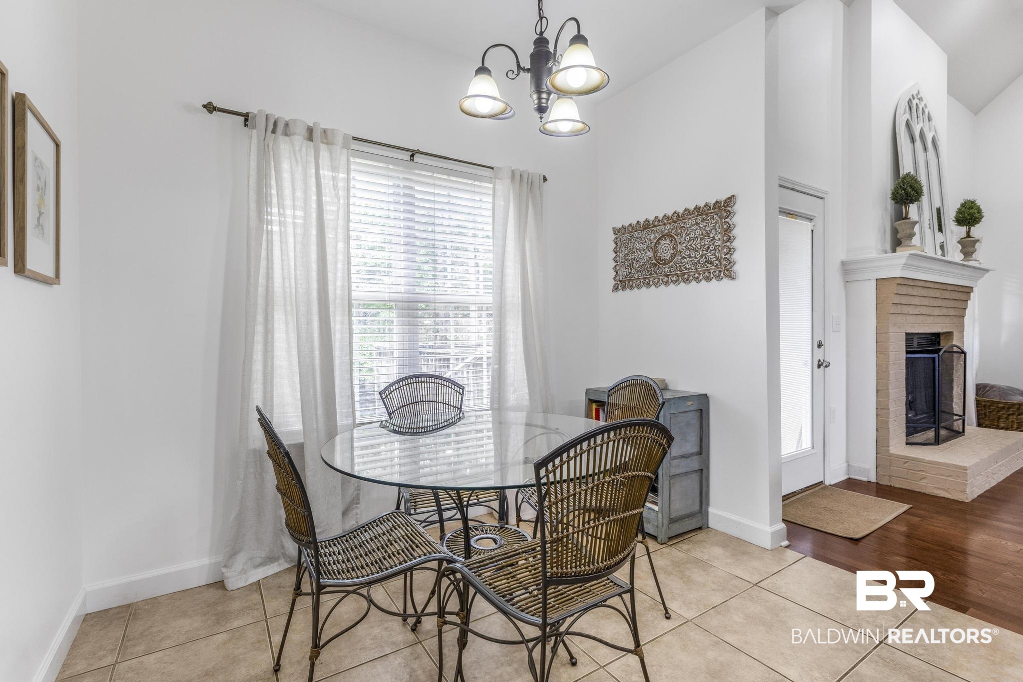 35814 Delvan Lane Bay Minette, AL 36507 - Photo 20 of 53 Dining area featuring ceramic tile flooring and a window with blinds and sheer curtains