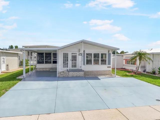 a view of a house with a patio