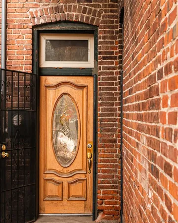 a view of a door of a house