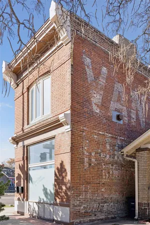 a view of a brick building