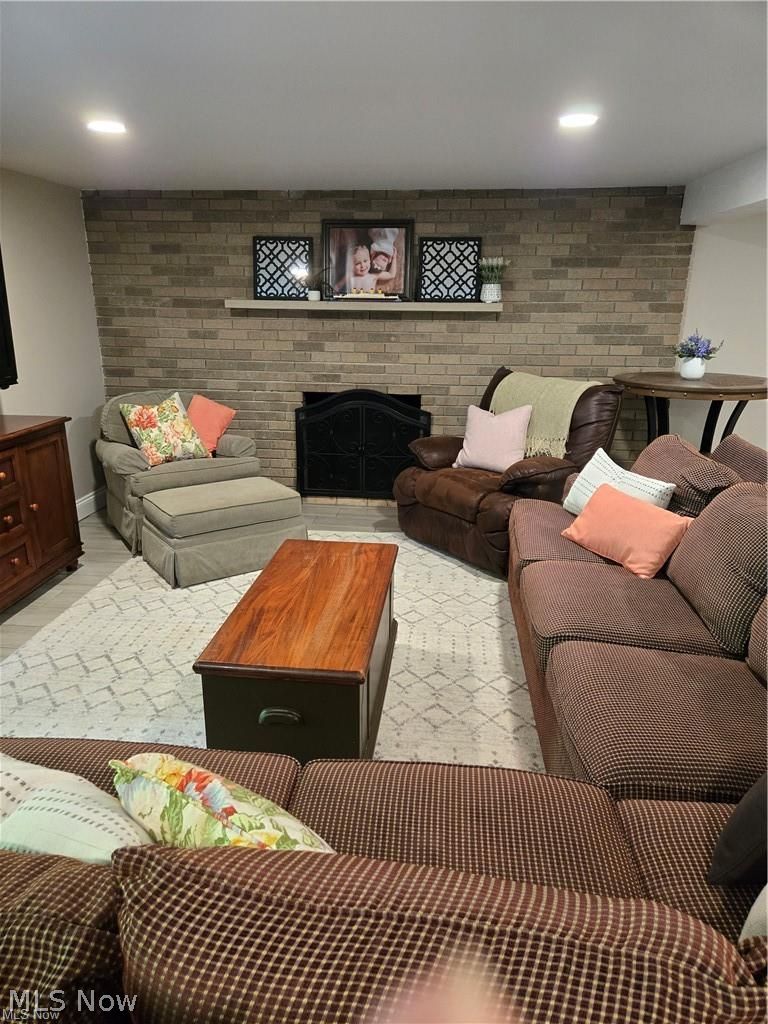 13725 Rockhaven Road Newbury, OH 44065 - Photo 17 of 31 Lower level fireplace