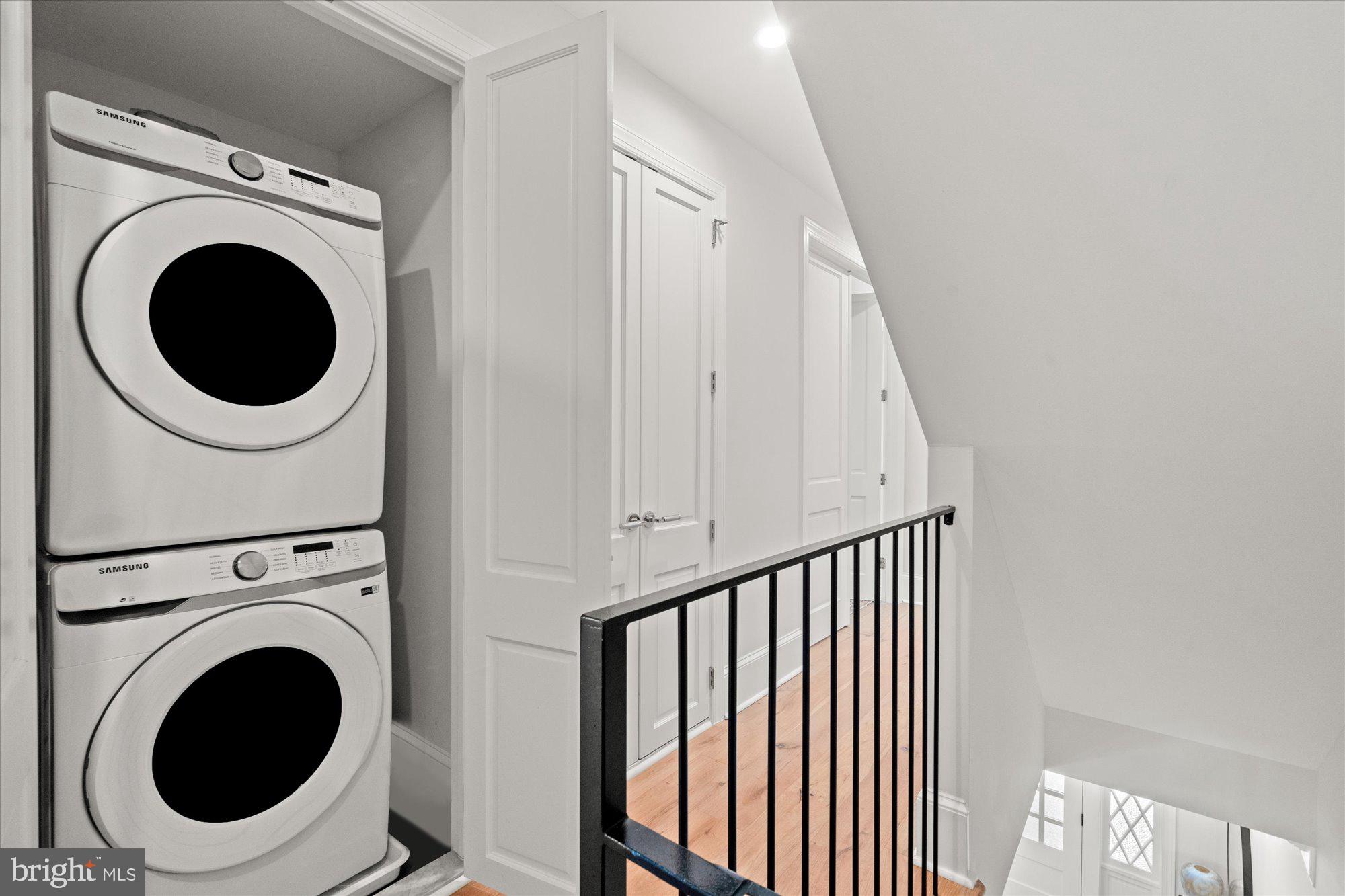 2610 Garfield Street Northwest Washington, DC 20008 - Photo 28 of 51 a view of a hallway with washer and dryer