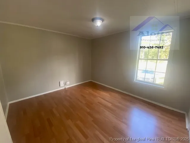 an empty room with a window