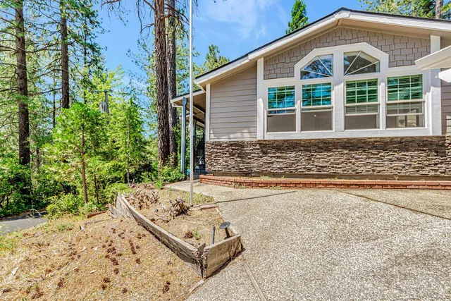a view of outdoor space with seating area
