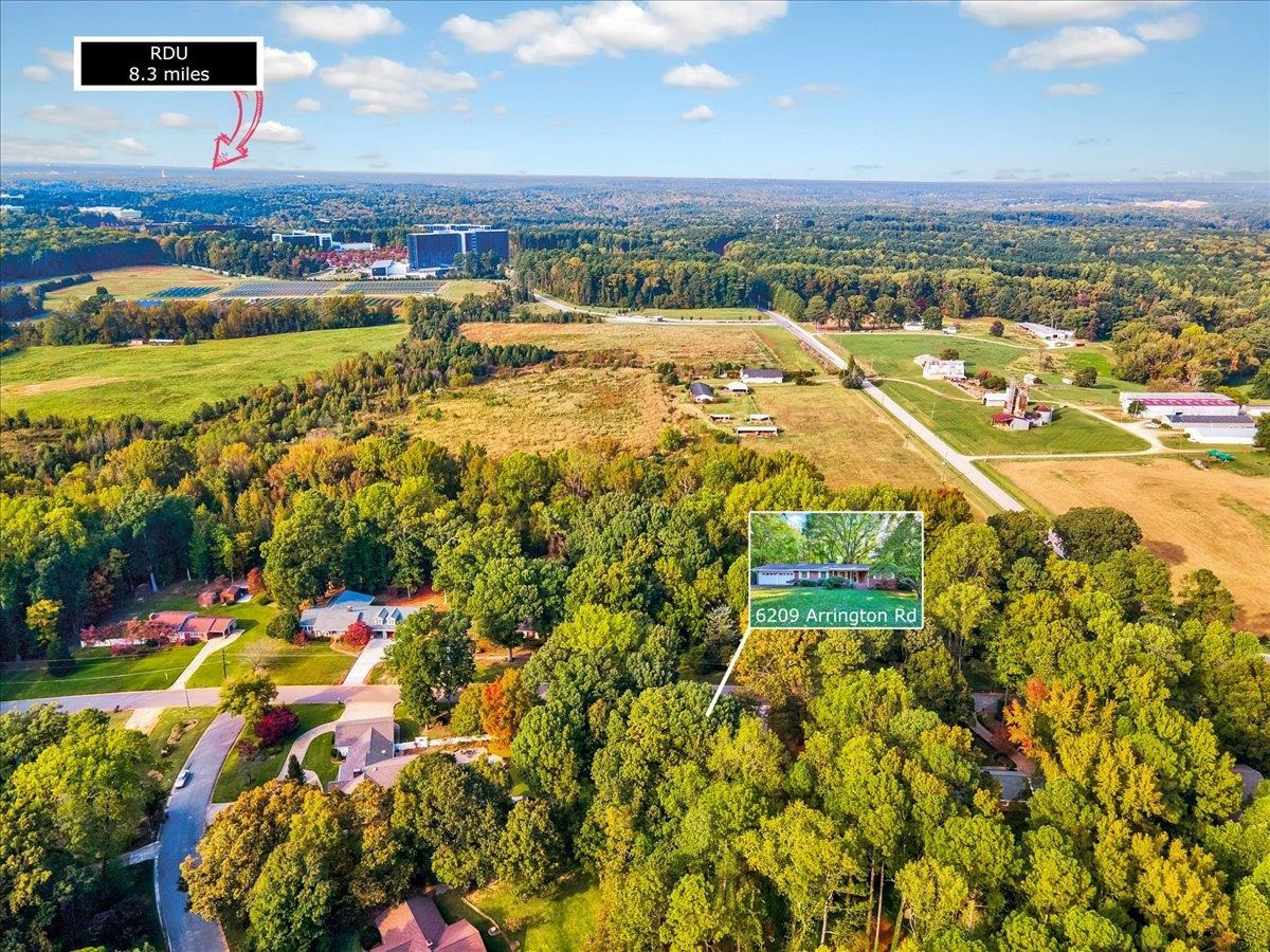6209 Arrington Road Raleigh, NC 27607 - Photo 29 of 34 Aerial View