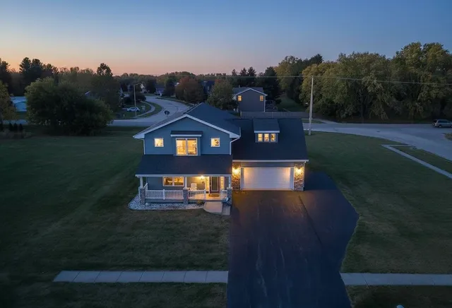 a view of a city from a balcony