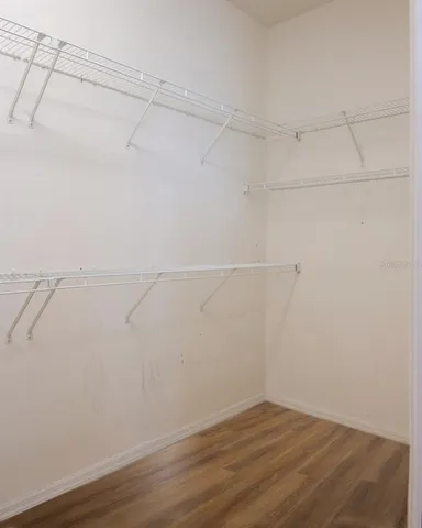 a view of a room with empty racks