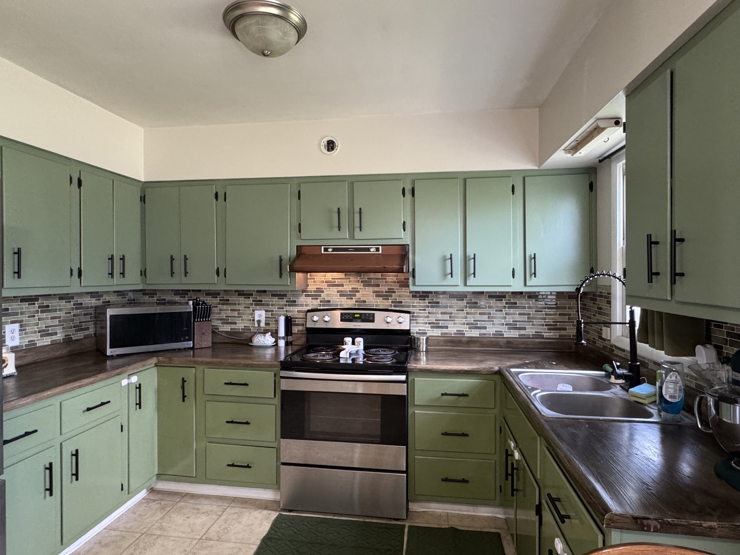 419 East Cleveland Street Cullom, IL 60929 - Photo 9 of 14 a kitchen with a stove and a sink