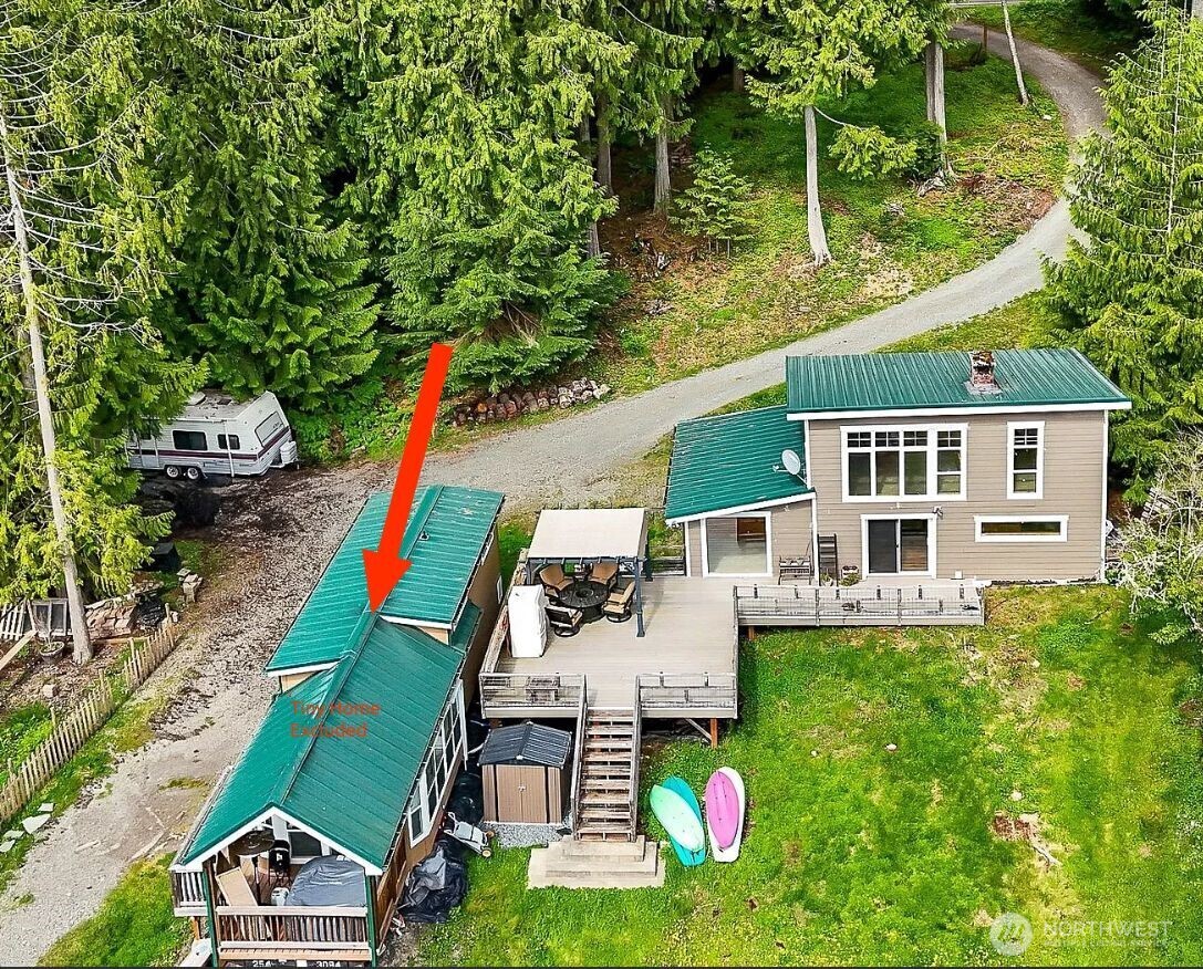 1103 Southwest Roesiger Road Snohomish, WA 98290 - Photo 25 of 32 an aerial view of a house with a yard
