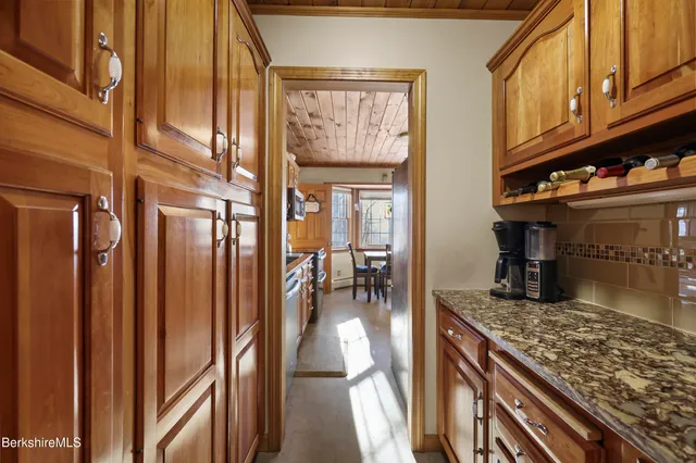 a kitchen with lots of counter top space