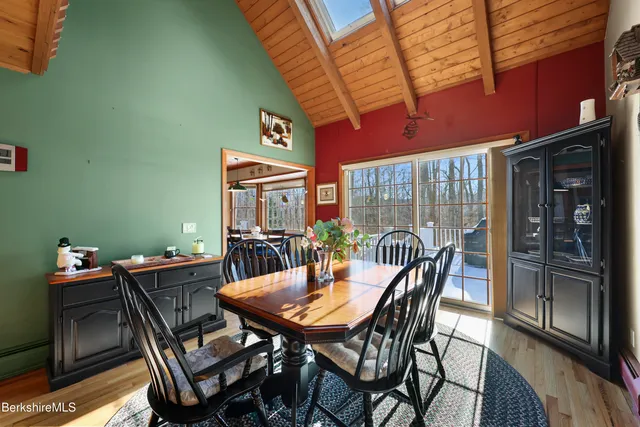 a table and chairs in front of a building