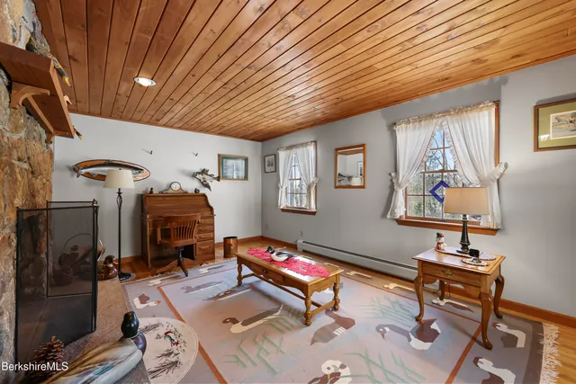 a room with musical instruments