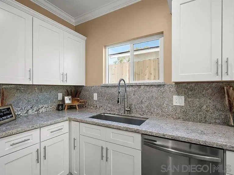 909 Concepcion Avenue Spring Valley, CA 91977 - Photo 10 of 27 a kitchen with stainless steel appliances granite countertop a sink and a white cabinets